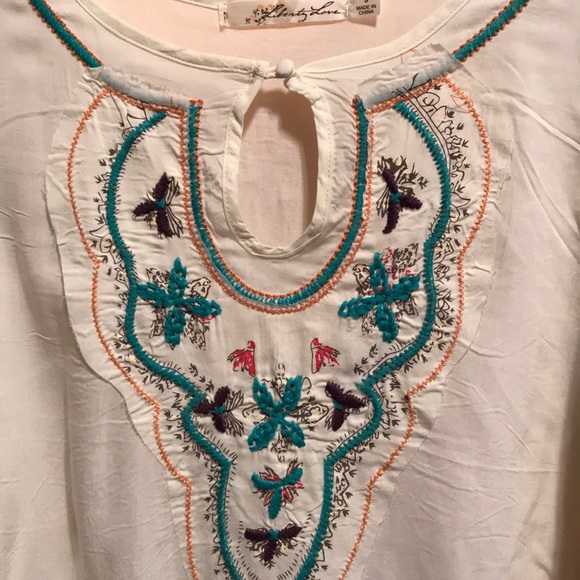 Embroidered Peasant Top - Picture 7 of 7
